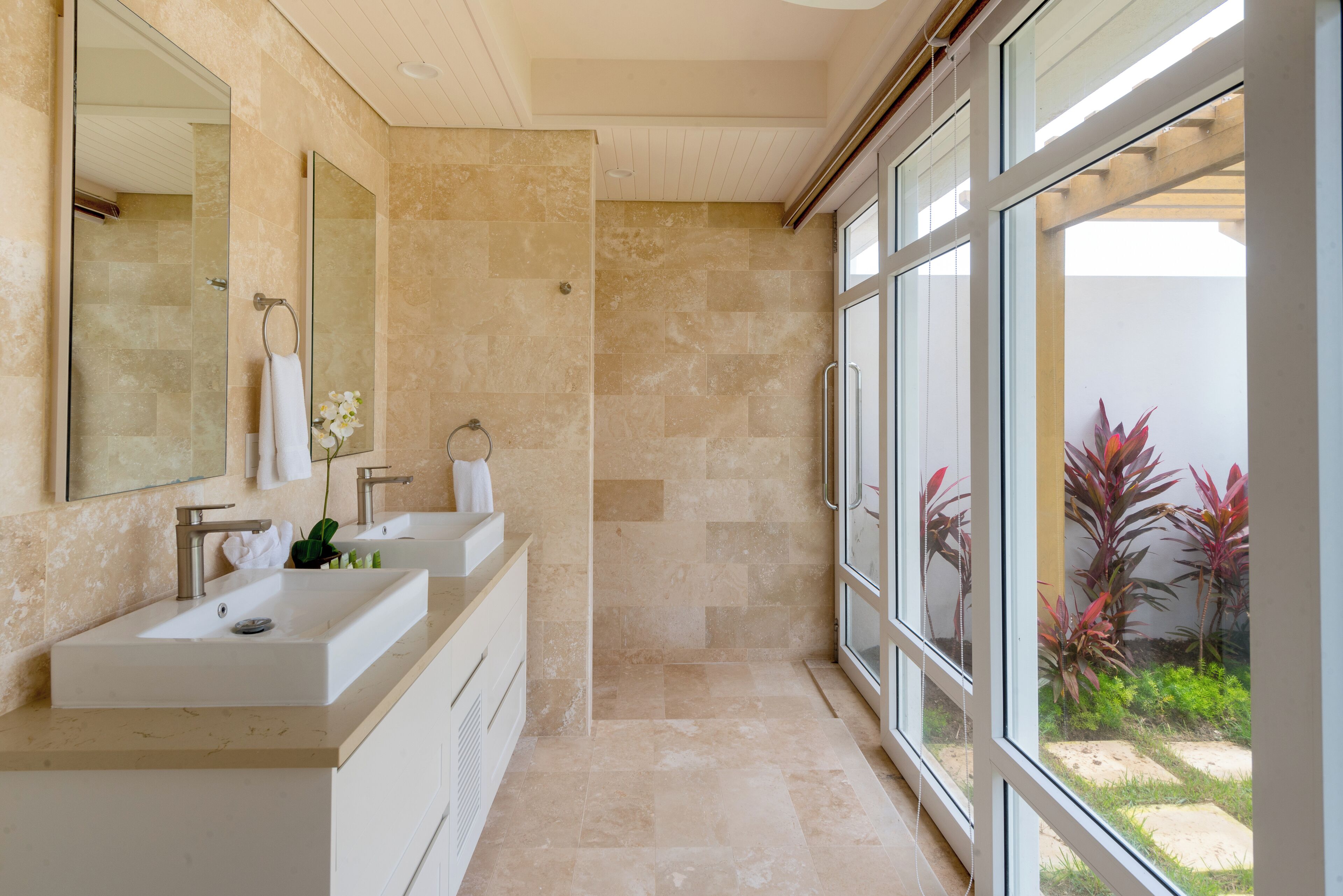 Suite, 1 King Bed, Private Pool, Ocean View | Bathroom | Hair dryer, towels