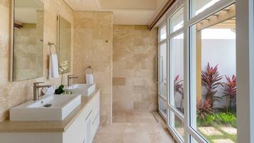 Suite, 1 King Bed, Private Pool, Ocean View | Bathroom | Hair dryer, towels