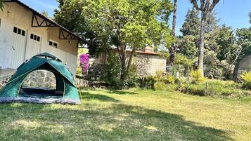 Economy Tent | Down duvets, laptop workspace, free WiFi, bed sheets