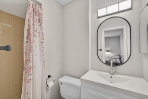Shower, towels, soap