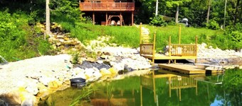 Paint Creek Lodge ... 5 Bedroom A-Frame Log Cabin W/Hot Tub & Swimming Pond