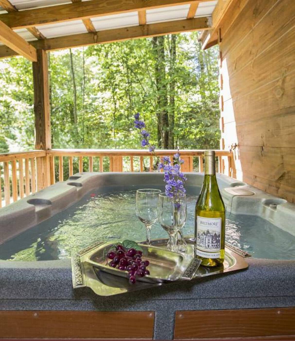 Outdoor spa tub