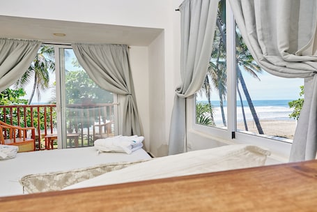 Deluxe Double Room, Sea View, Oceanfront (A) | Blackout drapes, free WiFi, bed sheets