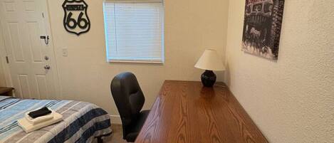 Desk, iron/ironing board, WiFi, bed sheets