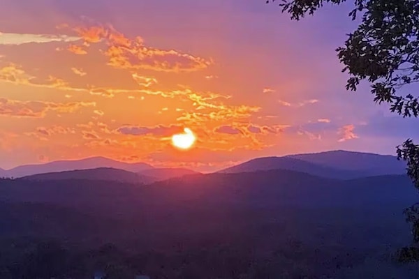 The Blue Ridge Mountain View from the Cabin