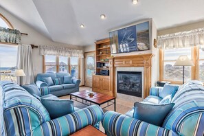 TV, fireplace - True North | 375 ft to the beach (Duck)