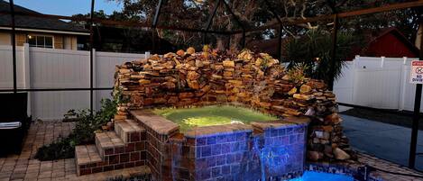 A heated pool