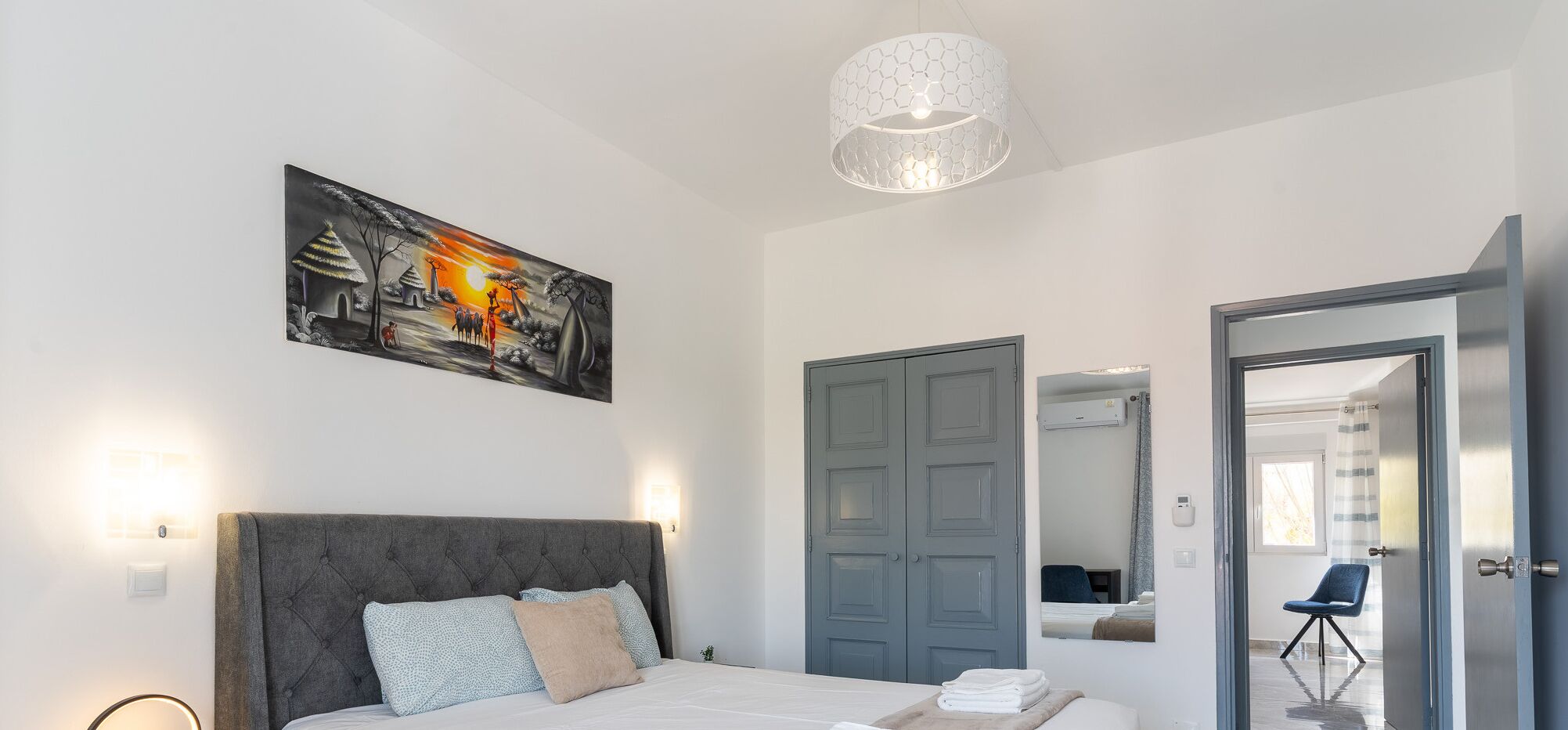 2 dormitorios, escritorio, tabla de planchar con plancha y wifi gratis