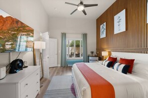 Desk, iron/ironing board, travel cot, free WiFi