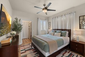 Desk, iron/ironing board, travel crib, free WiFi