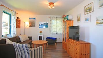 TV, DVD player, stereo