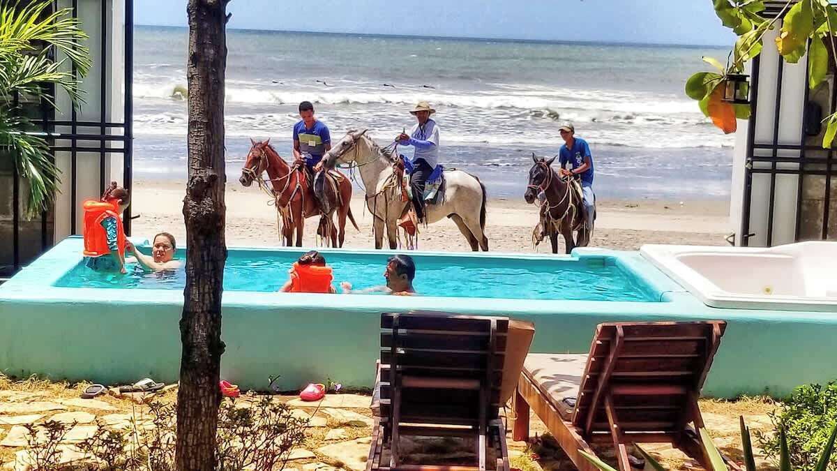 Let us know when youre ready to ride.  We'll call the horses to come right to our front door for you