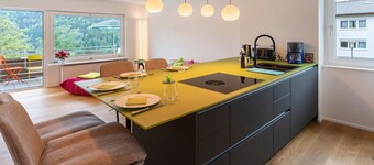 Appartamento 'Traumblick' con vista sulle montagne, balcone e Wi-Fi