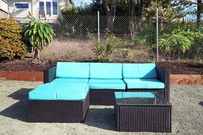 Deluxe-Haus, 3 Schlafzimmer, Meerblick | Terrasse/Patio