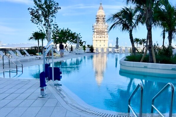 A heated pool