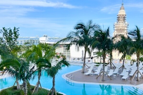 Et oppvarmet basseng