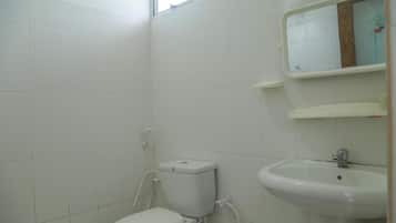 Classic Double Room, Garden View | Bathroom | Shower, towels, soap, toilet paper