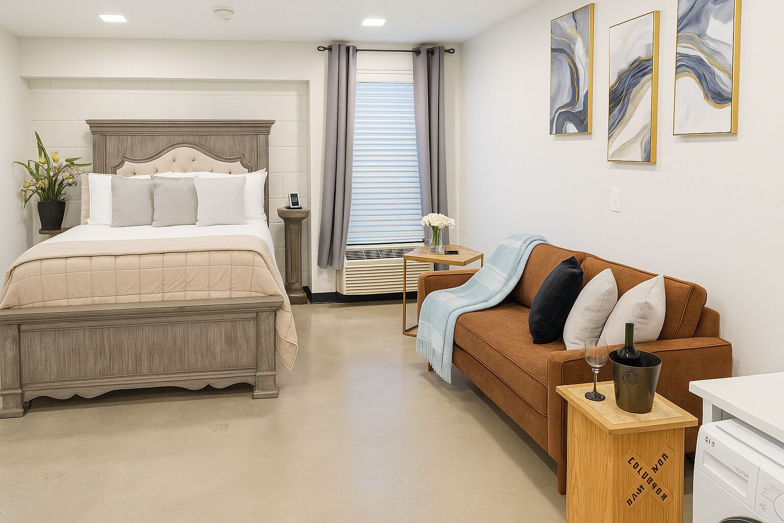 1 slaapkamer, een bureau, een strijkplank/strijkijzer, gratis wifi