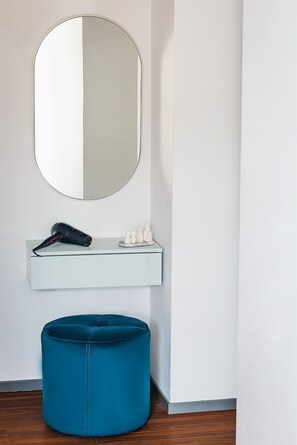 1 bedroom, blackout drapes, soundproofing, iron/ironing board
