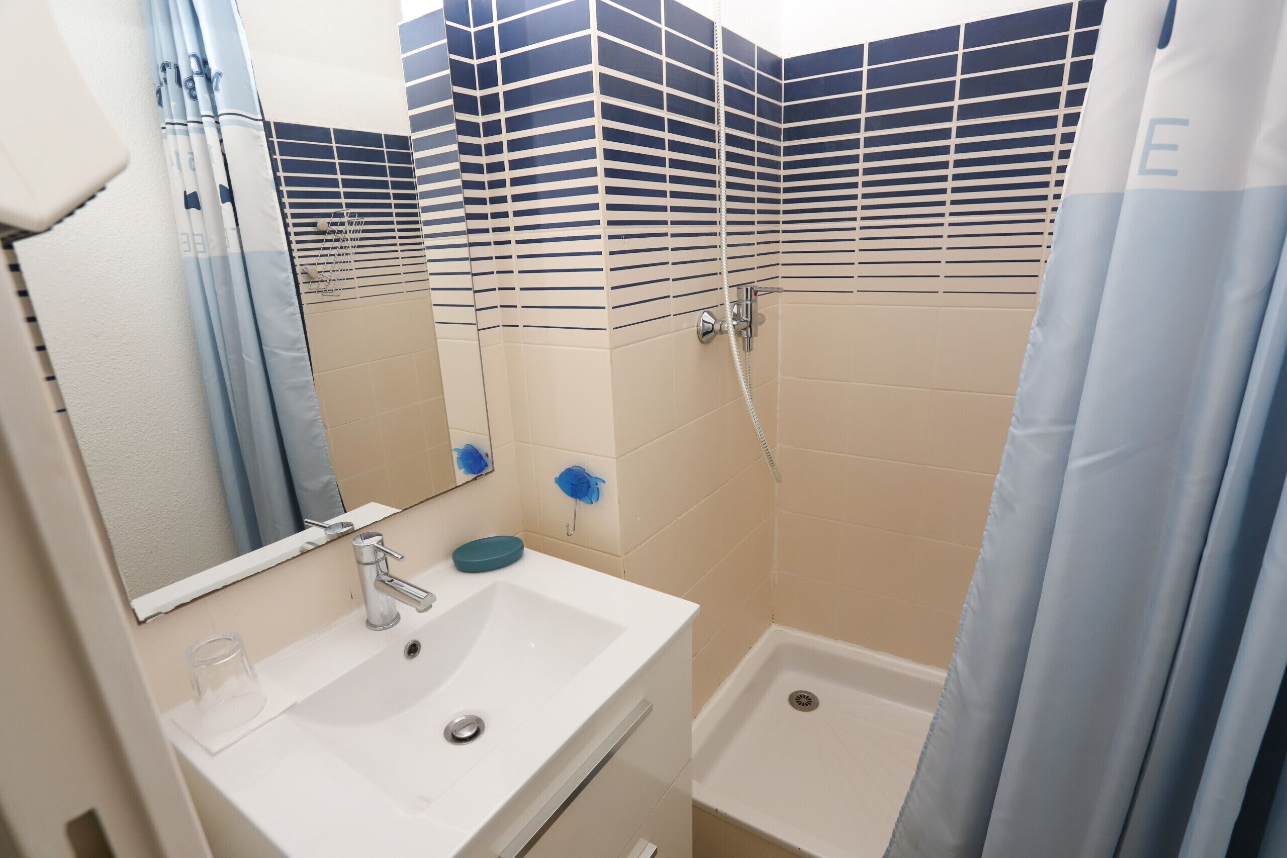 Shower, hair dryer