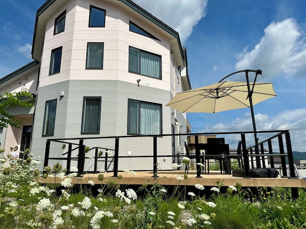 Bungalow Confort, 4 chambres, vue sur la montagne | Terrasse/patio