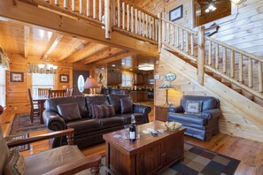 Smart TV, fireplace, video games, foosball