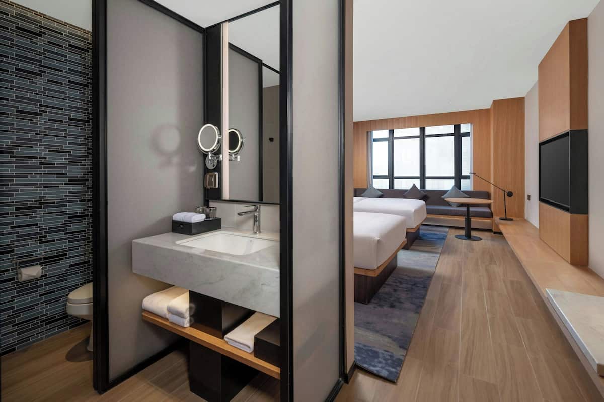 Superior Room, 2 Double Beds, Non Smoking, City View | Rollaway beds, bed sheets