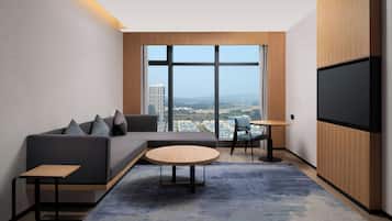 Phòng Suite Executive, 1 giường cỡ king, quang cảnh thành phố | Giường gấp/giường phụ (phụ phí), bộ trải giường