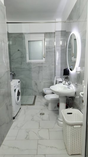 Apartment, 2 Bedrooms, Smoking, Balcony | Bathroom - Cozy Apartment in Fier, Albania - City Center Retreat (Fier)