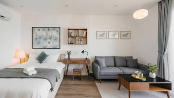 Basic Apartment, Balcony, City View | 1 bedroom, desk, blackout curtains, soundproofing