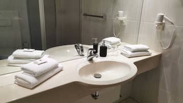 Towels, soap, toilet paper