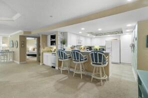 Fridge, microwave, coffee/tea maker