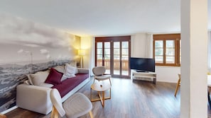 Appart'hôtel, 2 chambres | Coin séjour