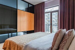 Luxury Apartment, Courtyard View | 1 bedroom, blackout drapes, soundproofing, iron/ironing board - Boulevard 132 (Tashkent)