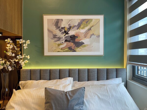 1 bedroom, iron/ironing board, WiFi, bed sheets - brand new fully interior condo near Shaw MRT/Megamall/Ortigas/greenfield (Mandaluyong)