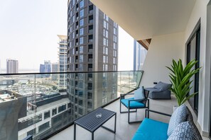 Apartment, 1 Schlafzimmer, Poolzugang, Meerblick | Balkon