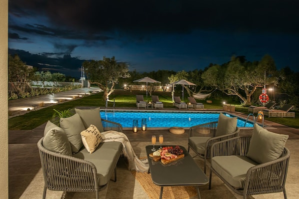 A heated pool