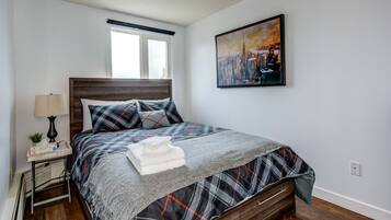 1 bedroom, iron/ironing board, travel crib, free WiFi