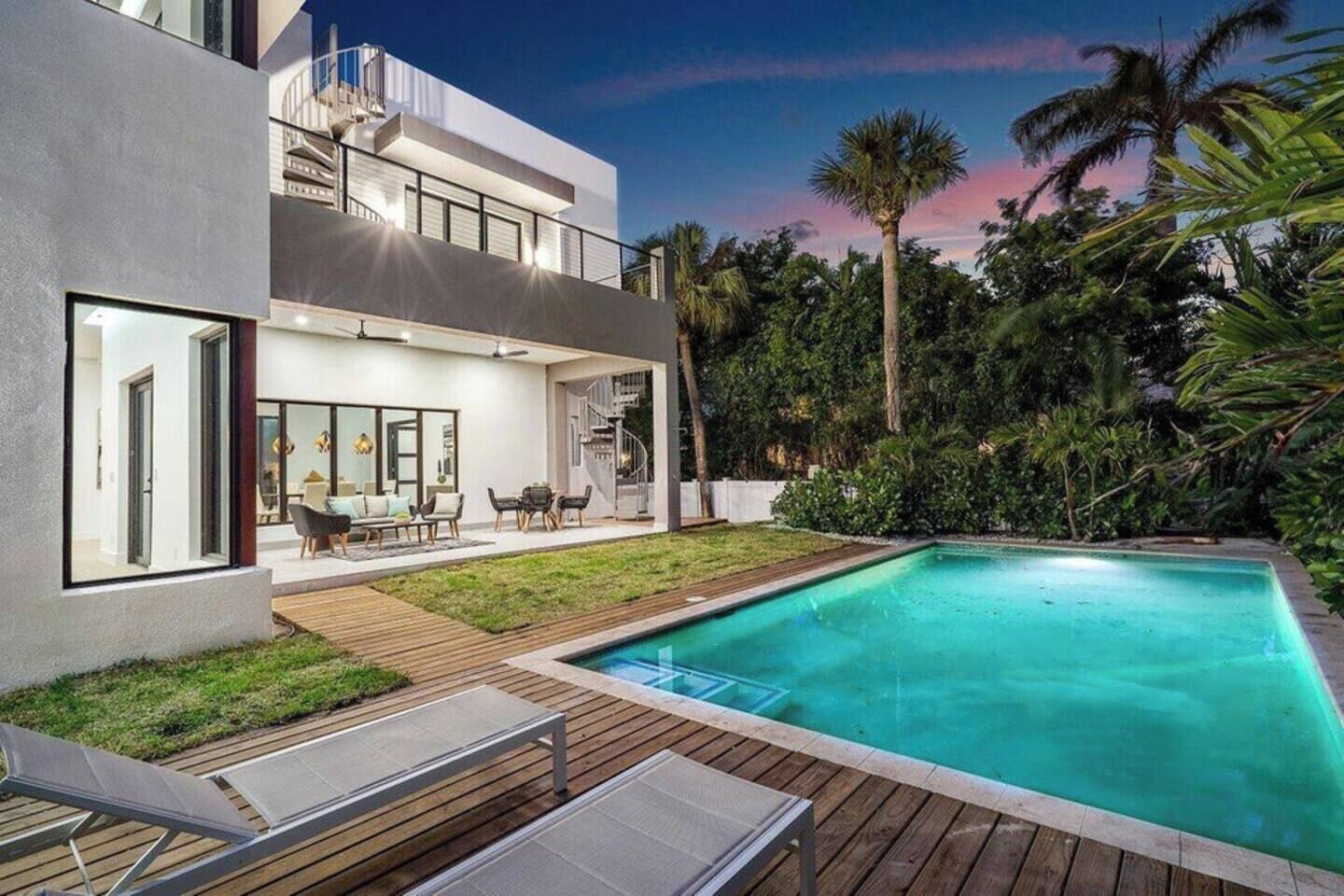 A heated pool