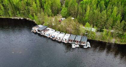 Houseboat with firewood sauna