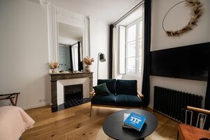 Deluxe Double Room (Philomene) | Premium bedding, desk, blackout drapes, iron/ironing board