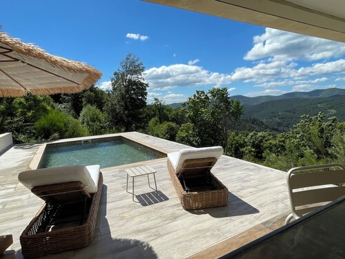 L'Eden Suite Villa du Belvédère Cévenol - Panoramic view - Jacuzzi/Pool