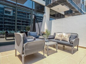 Studio, Pool Access | Balcony - Easygo-spacious Luxury STU Azizi Rivra16 (Dubai)