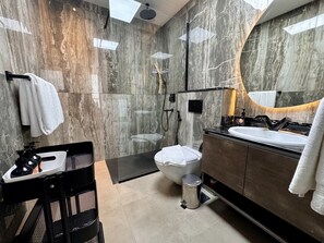 Apartment, 1 Bedroom, Pool Access | Bathroom | Shower, towels - Easygo- Upgraded 1bdr Arjan, Joya (Dubai)