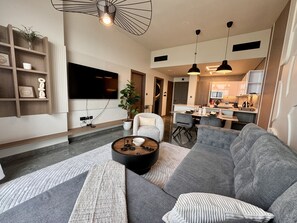 Living room - Easygo- Upgraded 1bdr Arjan, Joya (Dubai)