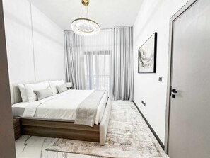 Apartment, 1 Bedroom, Terrace | 1 bedroom, bed sheets - Easygo-upgraded 1bdr Mageye MBR (Dubai)