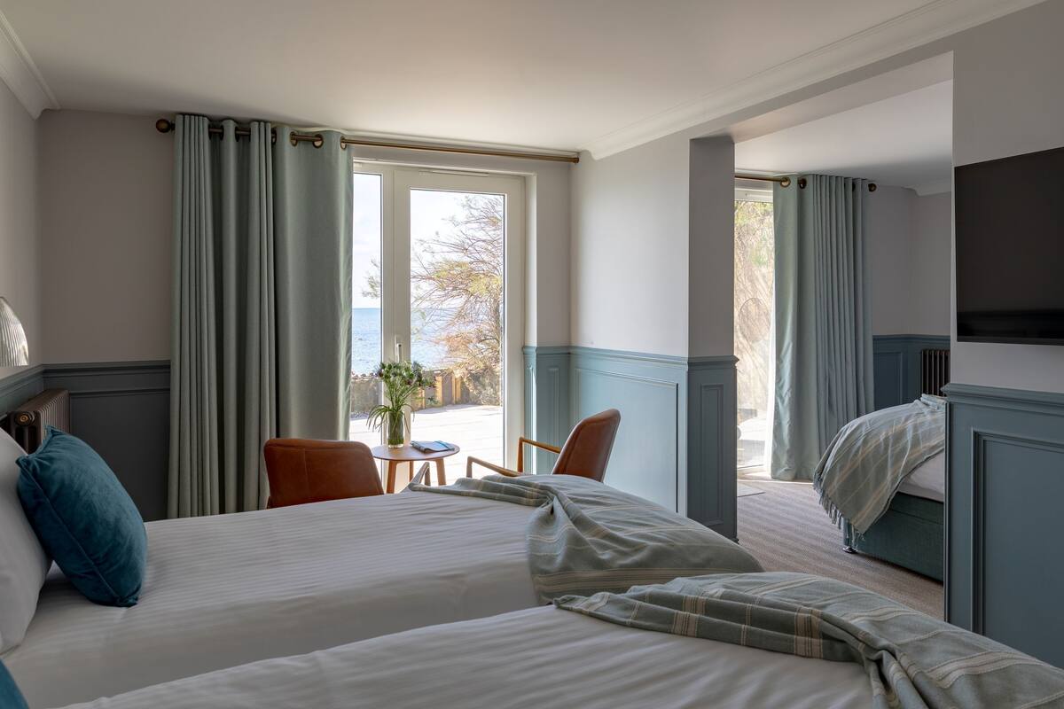 Coastal Ground Floor family suite | Egyptian cotton sheets, premium bedding, down comforters, pillowtop beds