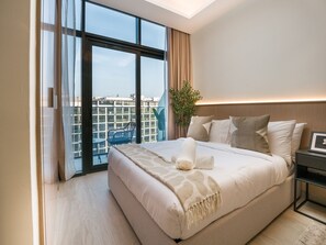 View from property - Easygo- STU in Lavish com Azizi Riv9,08 (Dubai)