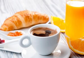 Selvbetjent frokost hver dag (mot et tillegg)