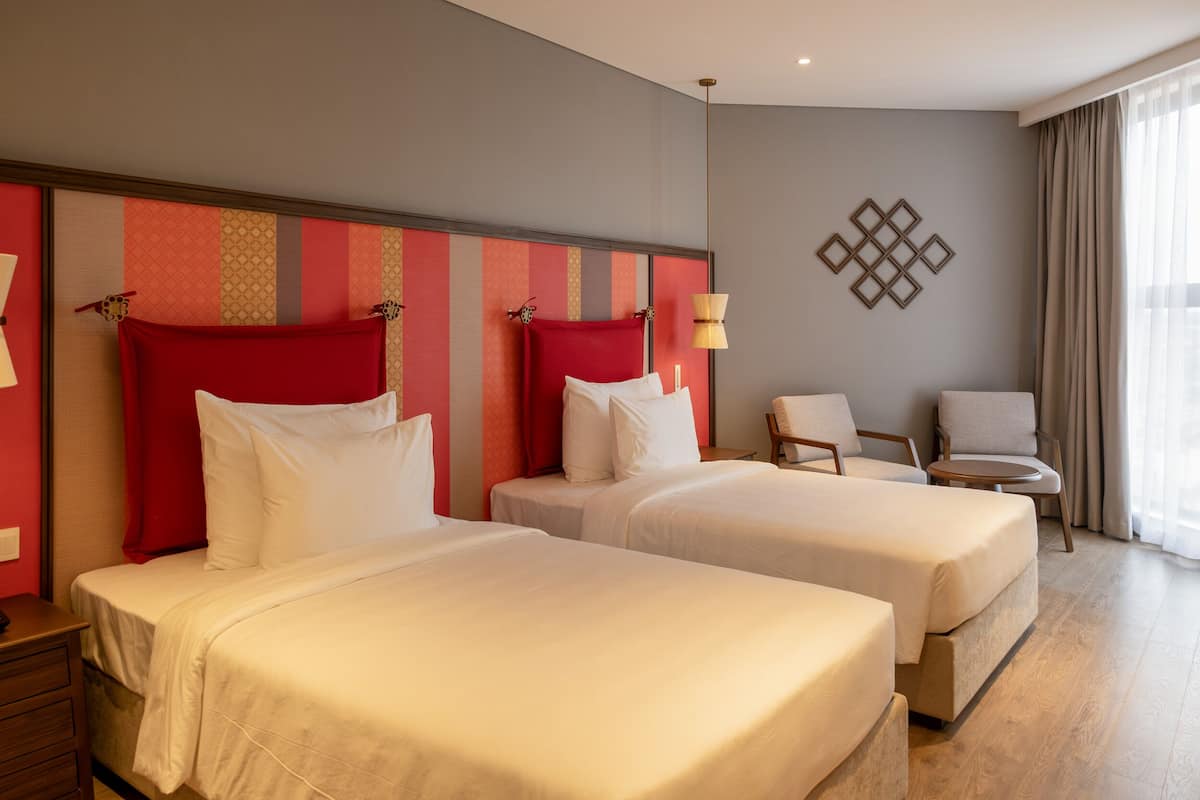 Exclusive Triple Room, Multiple Beds, Pool View, Sea Facing | 1 bedroom, Egyptian cotton sheets, premium bedding, down comforters